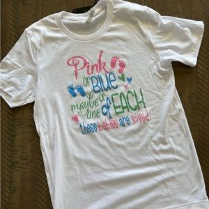 Twins gender reveal tees